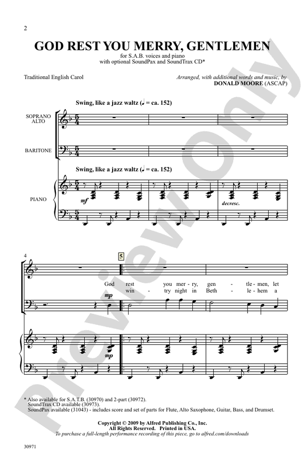 God Rest You Merry, Gentlemen – SAB Choral Octavo (Digital Download)