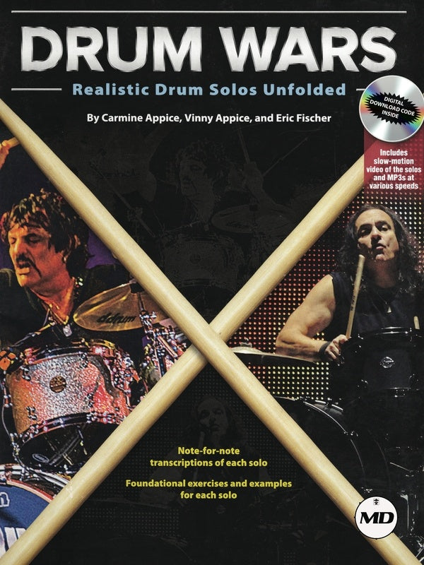 Drum Wars Realistic Drum Solos - Unfolded Book/DVD Modern Drummer 362591