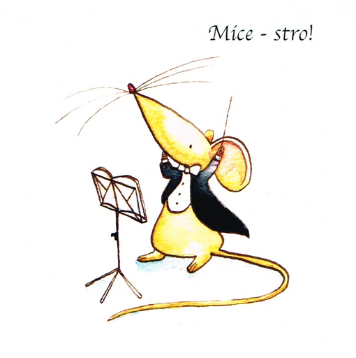 Greeting Card Mice-Stro
