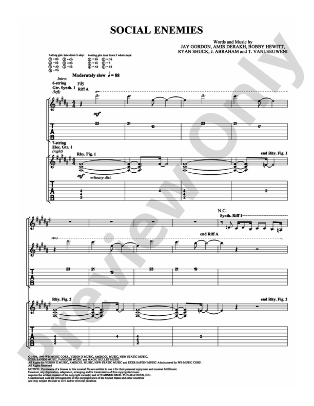 Social Enemies - Guitar TAB (Digital Download)