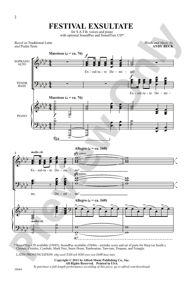 Festival Exsultate – SATB Choral Octavo (Digital Download)
