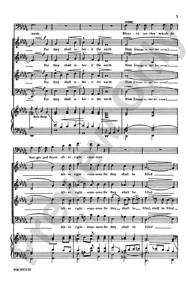 Beatitudes - SATB Choral Octavo (Digital Download)