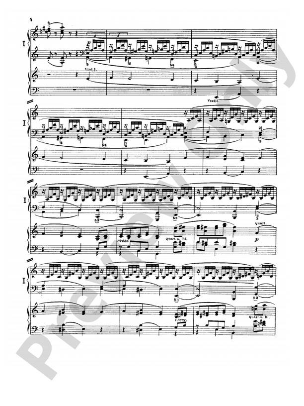 Schumann - Piano Concerto in A Minor, Op. 54 - 2 Piano, 4 Hands - TWO Copies required - (Digital Download)