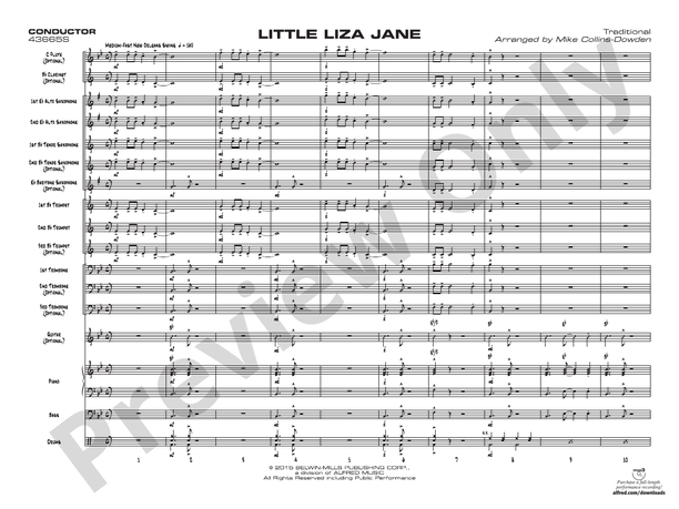 Little Liza Jane - Jazz Ensemble Conductor Score & Parts(Digital Download)