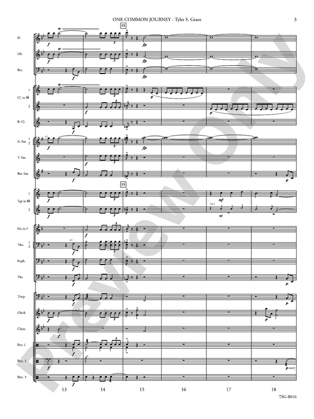 One Common Journey - Concert Band Conductor Score & Parts (Digital Download)