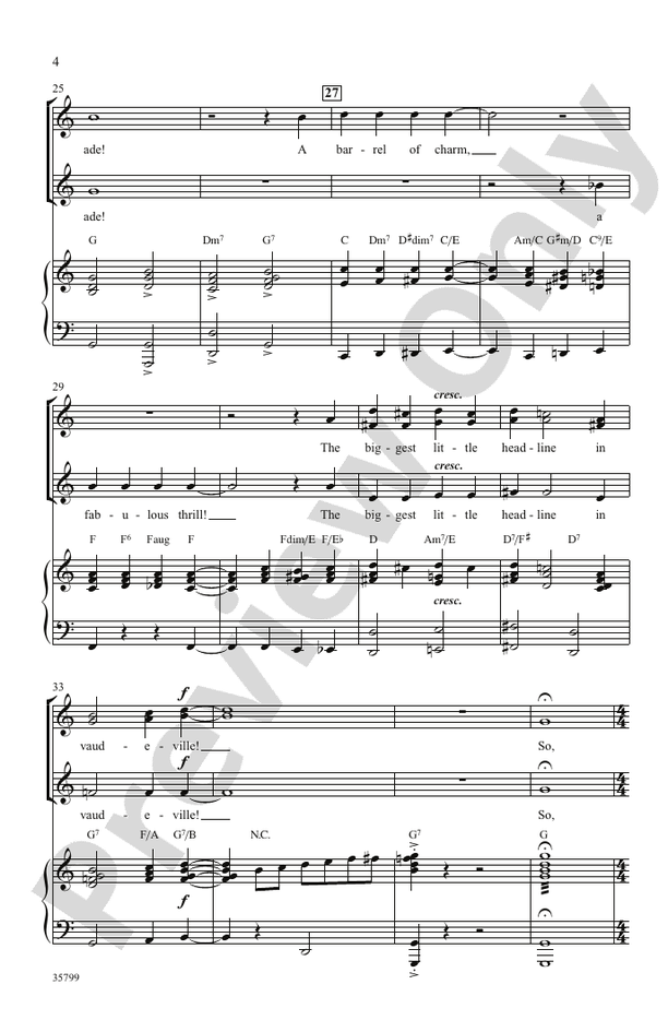 Let Me Entertain You (from Gypsy) – SSA Choral Octavo (Digital Download)