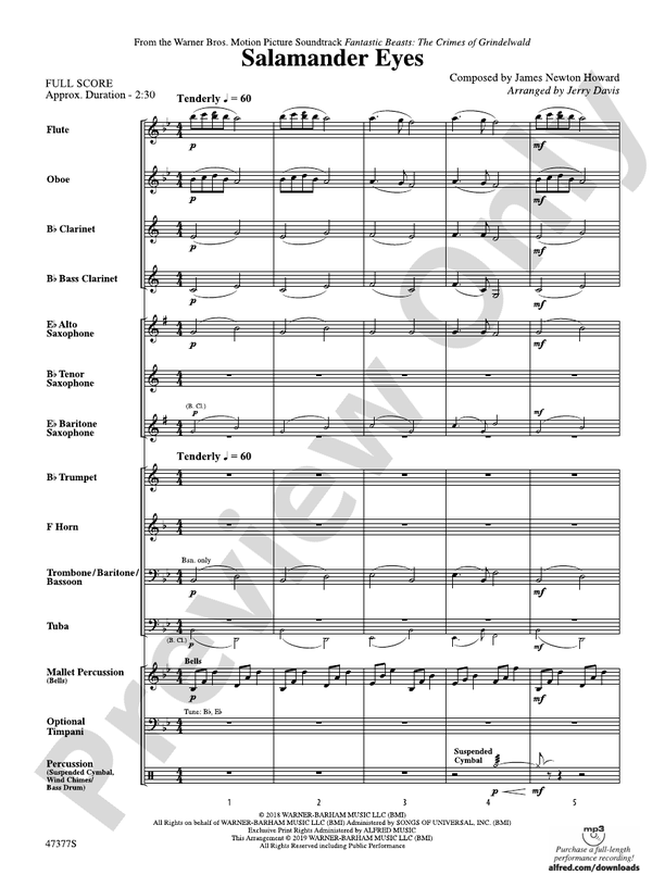 Salamander Eyes - Concert Band Conductor Score & Parts (Digital Download)