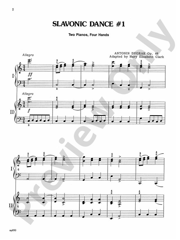 Weber - Piano Concerto No. 2 - 2 Piano, 4 Hands (Digital Download)