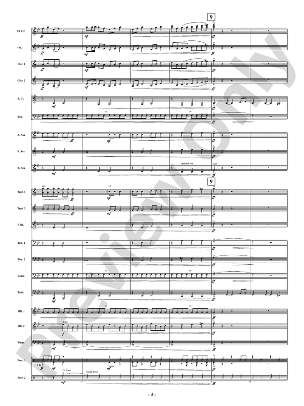 ELF-CON FIVE - All Is Calm (Grade 3.5) - Concert Band Conductor Score & Parts (Digital Download)