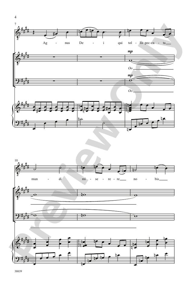 Agnus Dei - TTB Choral Octavo (Digital Download)