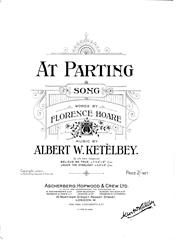 At Parting - Vocal/Piano (Digital Download)
