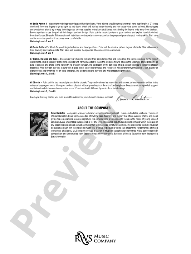 Keys to Success: Ear Hustles - Warm-Ups for Beginning Band - Concert Band Conductor Score & Parts (Digital Download)