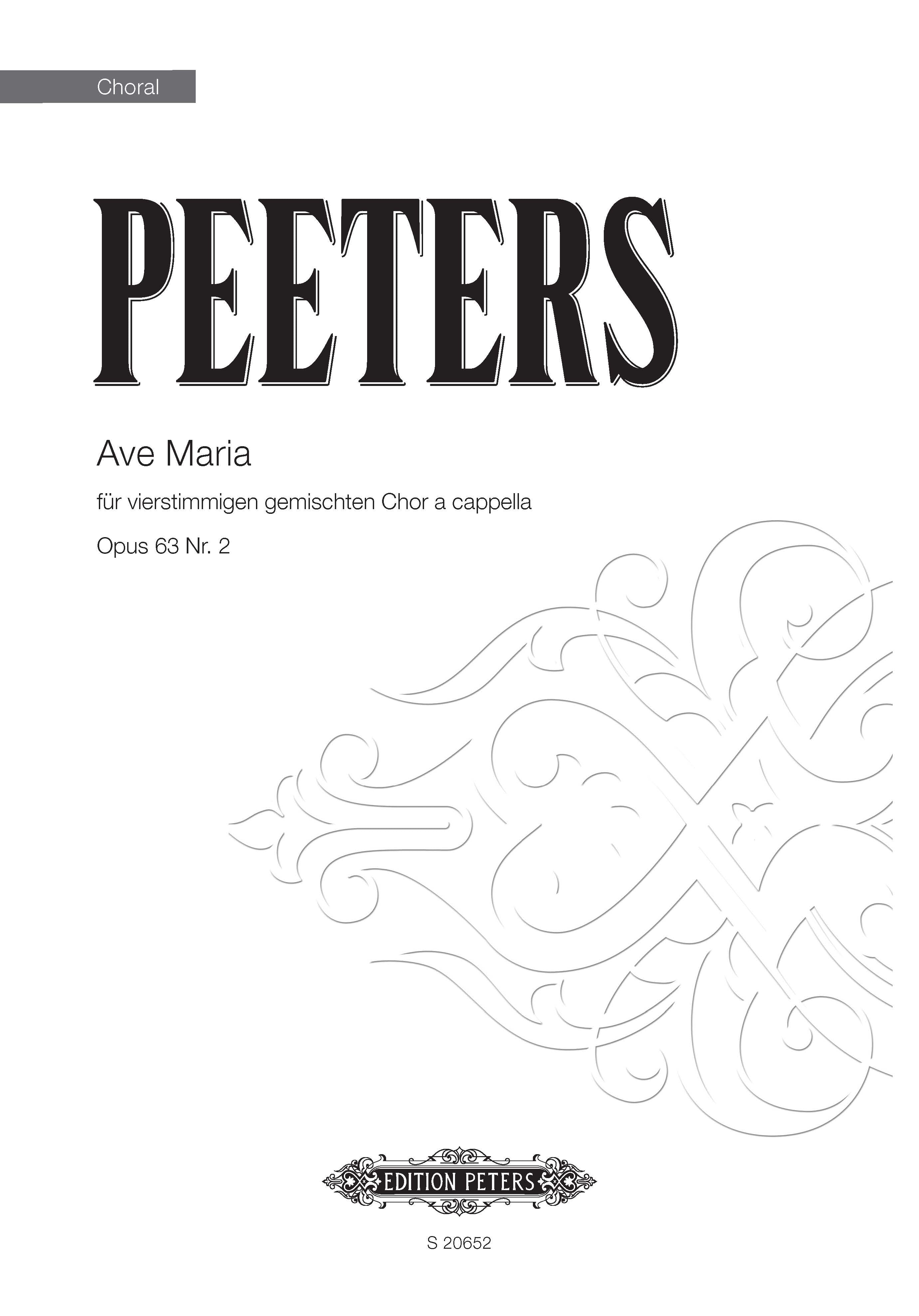 Ave Maria Op.63, No.2 (S20652) - SATB Choral Octavo (Digital Download)