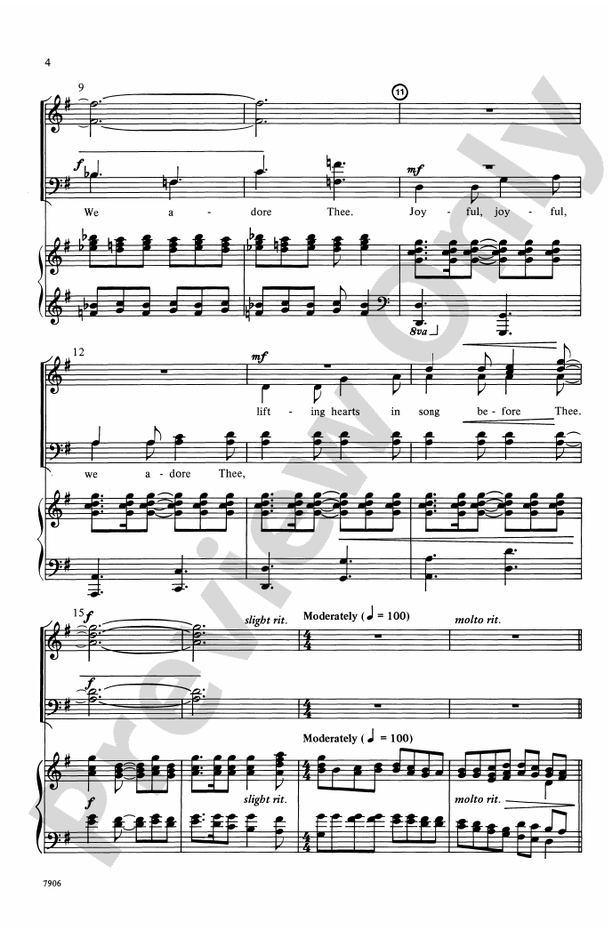 Joyful, Joyful, We Adore Thee – SATB Choral Octavo (Digital Download)