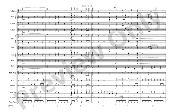 Coconut Champagne – Marching Band Conductor Score & Parts (Digital Download)