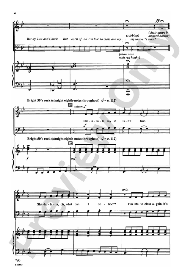 My Sha-la-la-la Locker's Stuck – 3-Part Mixed or SATB Choral Octavo (Digital Download)