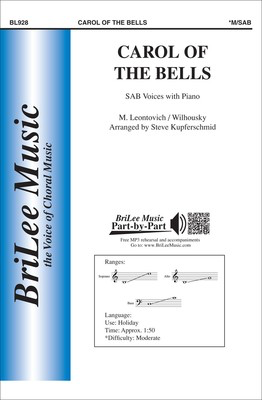 Carol of the Bells SAB/Piano