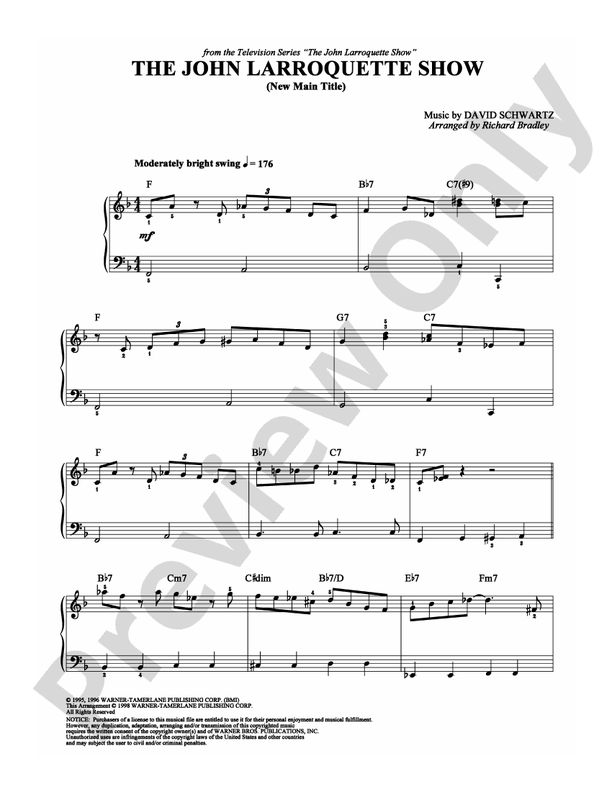 The John Larroquette Show (New Main Title) - DSM-PS-0009692 - Easy Piano (Digital Download)