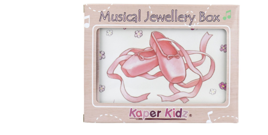 Ballet Jewellery Box Pink Ballet Shoes Rectangular S
