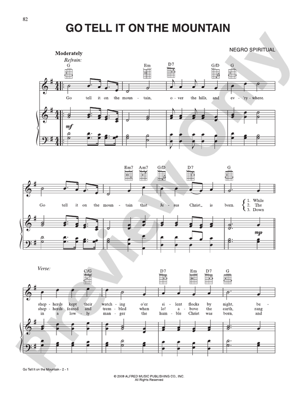 Go Tell it on the Mountaiin -  Traditional - PVG (Digital Download)