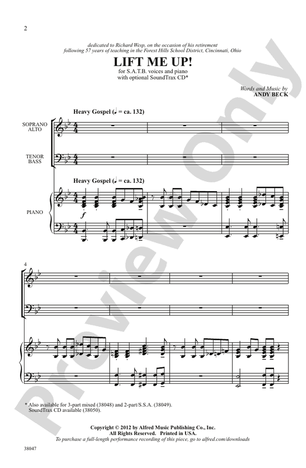 Lift Me Up! – SATB Choral Octavo (Digital Download)