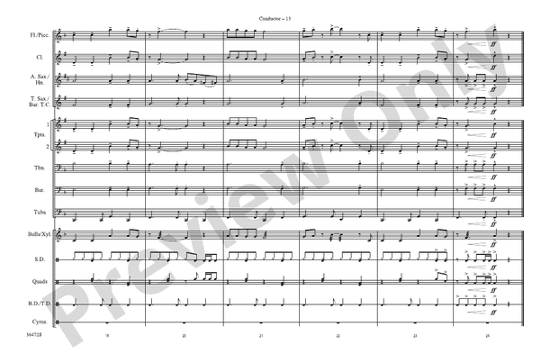 Cartoon Capers – Marching Band Conductor Score & Parts (Digital Download)