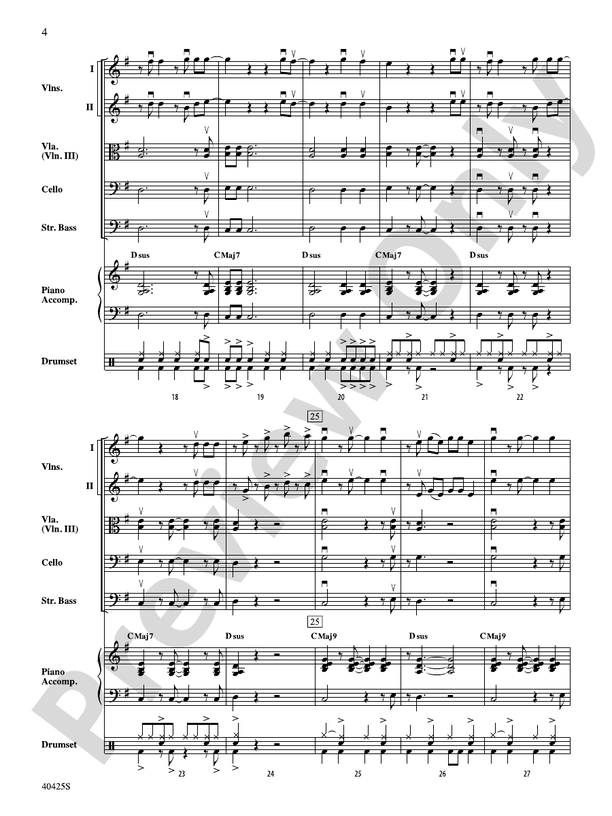 Teenage Dream / Super Bass Mash-Up - String Orchestra Conductor Score & Parts (Digital Download)