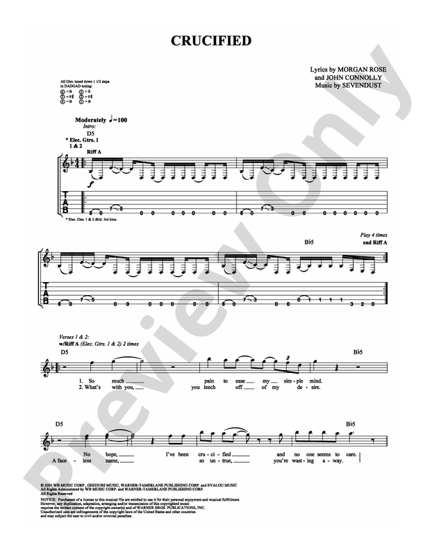 Crucified - Guitar TAB (Digital Download)