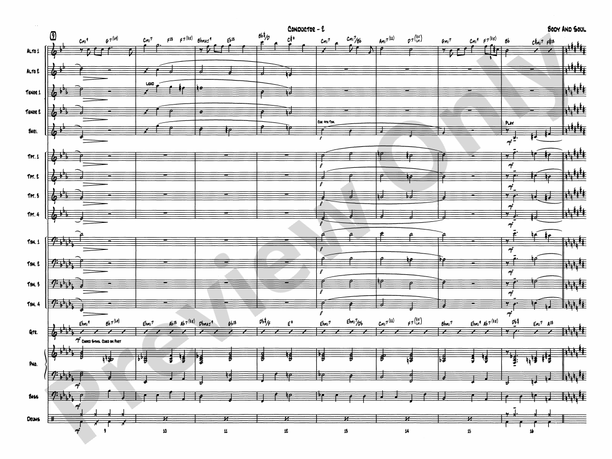 Body and Soul (Grade 4.5) - Jazz Ensemble Conductor Score & Parts(Digital Download)