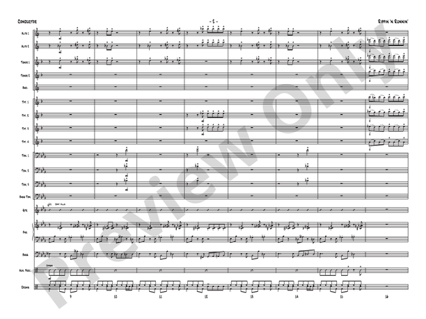 Rippin' 'n Runnin' - Jazz Ensemble Conductor Score & Parts(Digital Download)