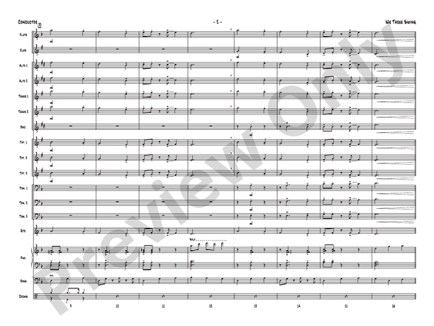We Three Swing - Jazz Ensemble Conductor Score & Parts(Digital Download)