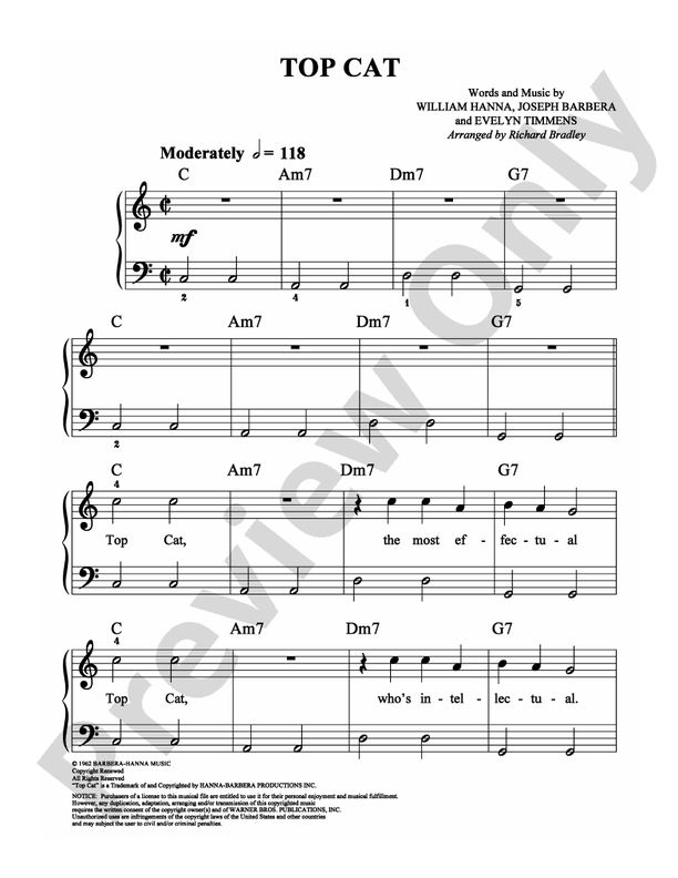 Top Cat - Arr. Richard Bradley (DSM-PS-0009113) - Easy Piano (Digital Download)