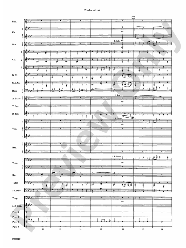 Porgy and Bess (Medley) - Concert Band Conductor Score & Parts (Digital Download)