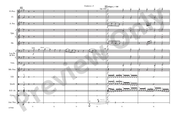Stairway to Heaven – Marching Band Conductor Score & Parts (Digital Download)