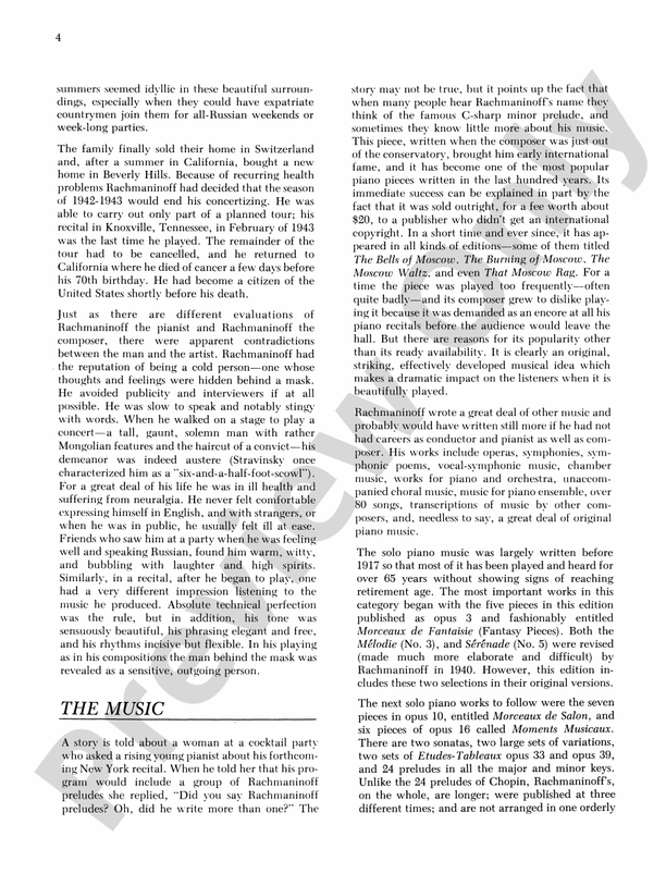 Rachmaninoff - Fantasy Pieces, Opus 3 - Piano (Digital Download)