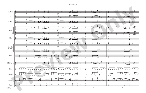 Whole Lotta Love – Marching Band Conductor Score & Parts (Digital Download)