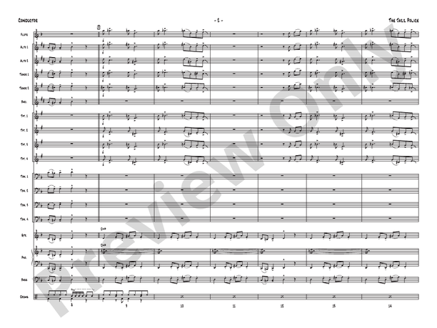 The Jazz Police (Grade 2) - Jazz Ensemble Conductor Score & Parts(Digital Download)