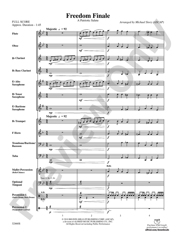 Freedom Finale - Concert Band Conductor Score & Parts (Digital Download)