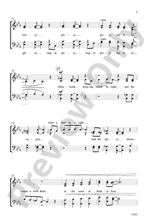 Angels Singin' Glory! – SATB, a cappella Choral Octavo (Digital Download)