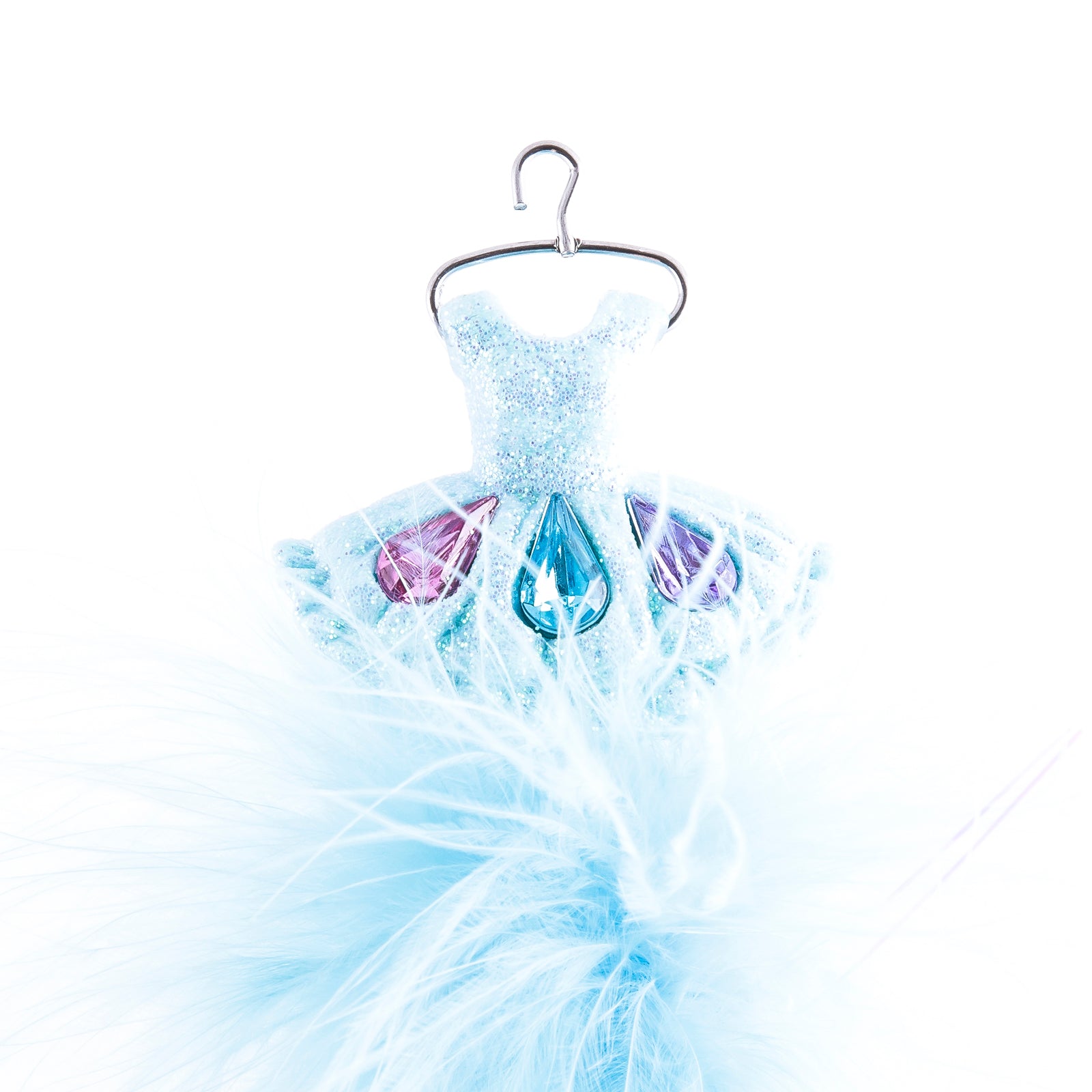 Fluffy Pen Blue Tutu with Jewels