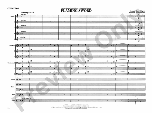 Flaming Sword – Jazz Ensemble Conductor Score & Parts (Digital Download)