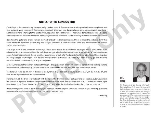 Chicks Dig It - Jazz Ensemble Conductor Score & Parts(Digital Download)
