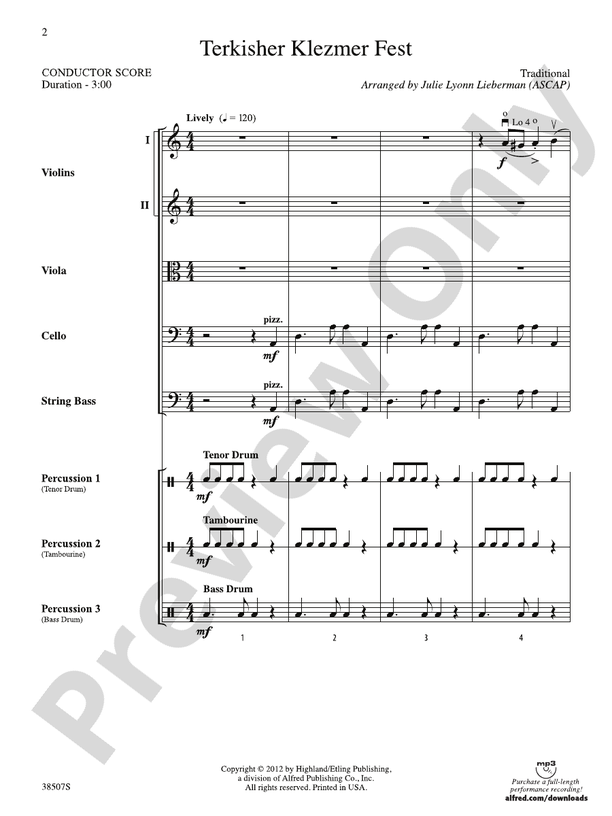 Terkisher Klezmer Fest – String Orchestra Conductor Score & Parts (Digital Download)