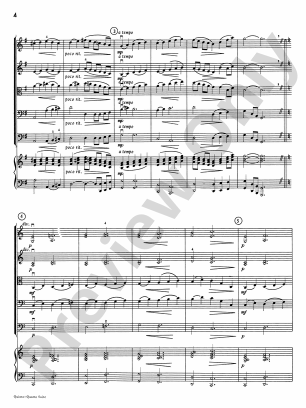 Quinto-Quarto Suite – String Orchestra Conductor Score & Parts (Digital Download)