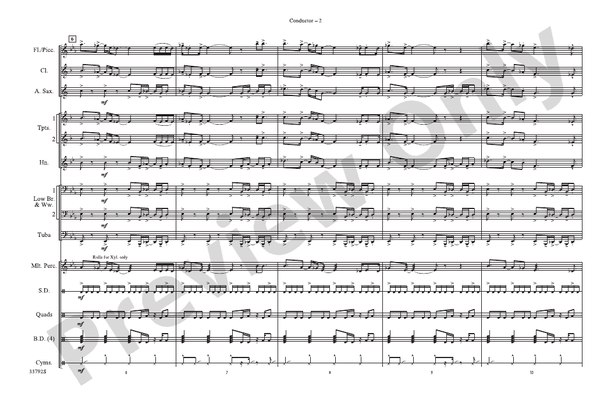 Whole Lotta Love – Marching Band Conductor Score & Parts (Digital Download)