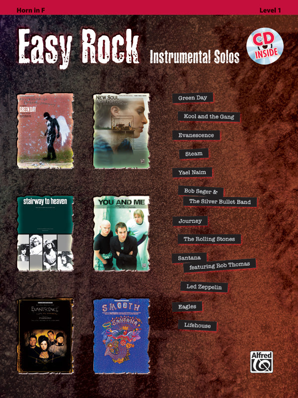 Easy Rock Inst Solos Horn Bk/CD