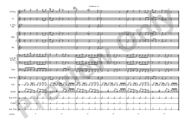 Girls, Girls, Girls – Marching Band Conductor Score & Parts (Digital Download)