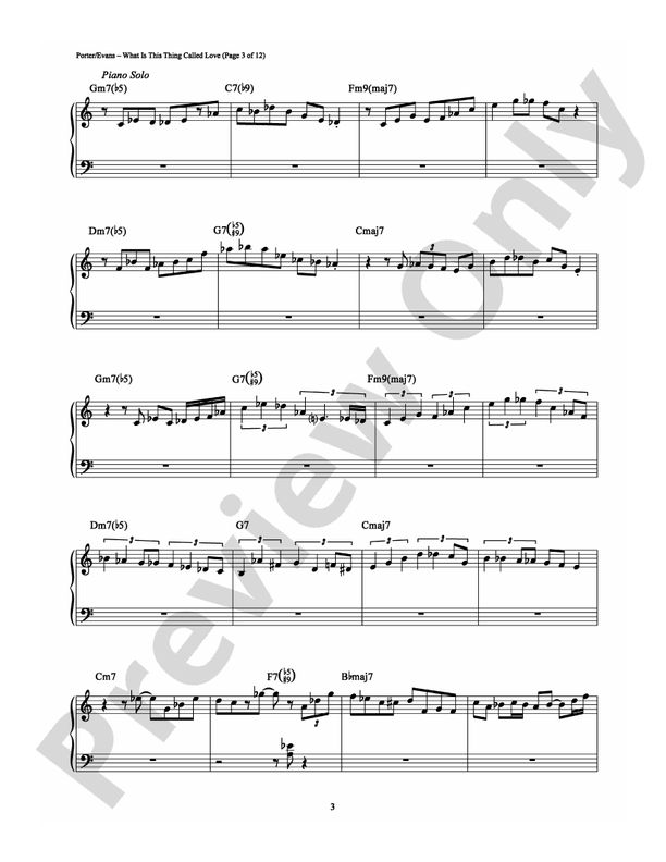 What Is This Thing Called Love - Piano (Digital Download)