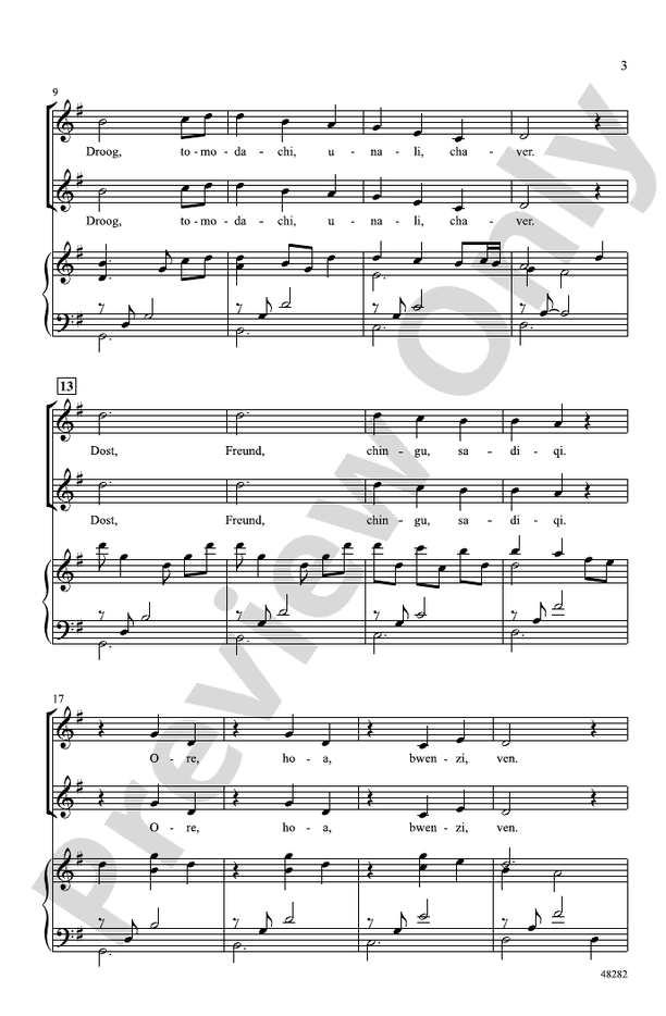 Friendship Canon – 2-Part Choral Octavo (Digital Download)