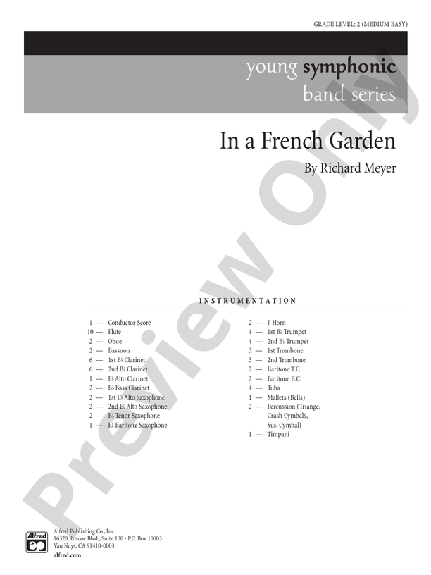 In a Gentle Rain - Concert Band Conductor Score & Parts (Digital Download)